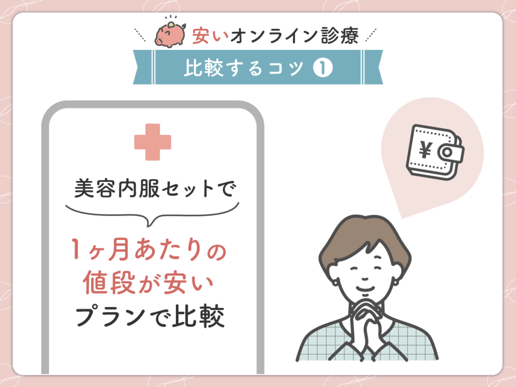 美容内服セットで1ヶ月あたりの料金が安いプランで比較