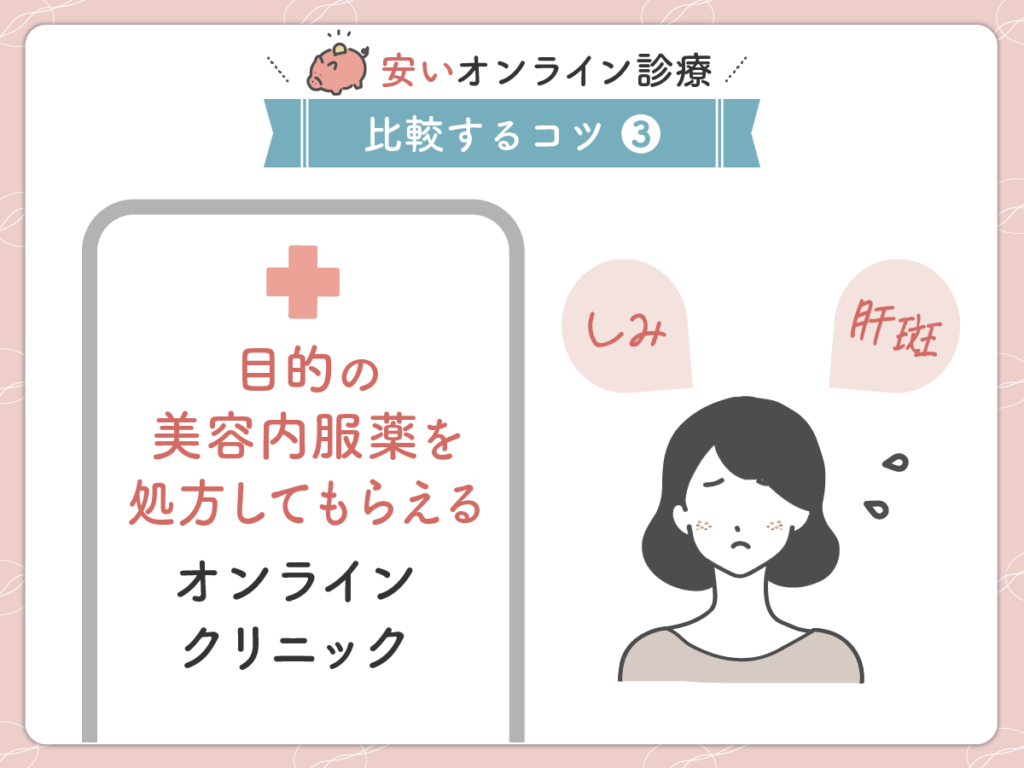 目的の美容内服薬を処方してもらえるオンラインおすすめクリニック