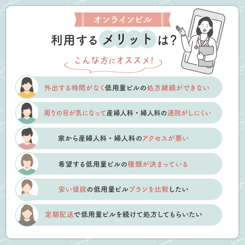 オンラインピルを利用するメリット